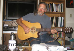 Picking the guitar with Arty